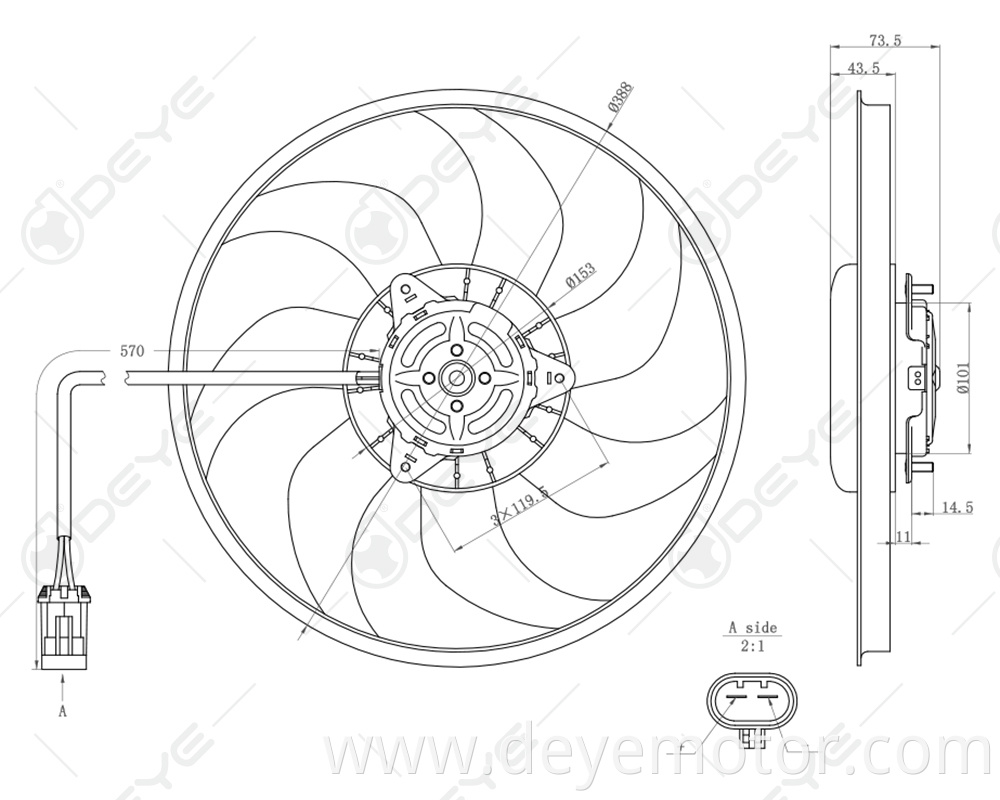 46816879 516226634 auto parts radiator cooling fan motor for FIAT PALIO FIAT SIENA